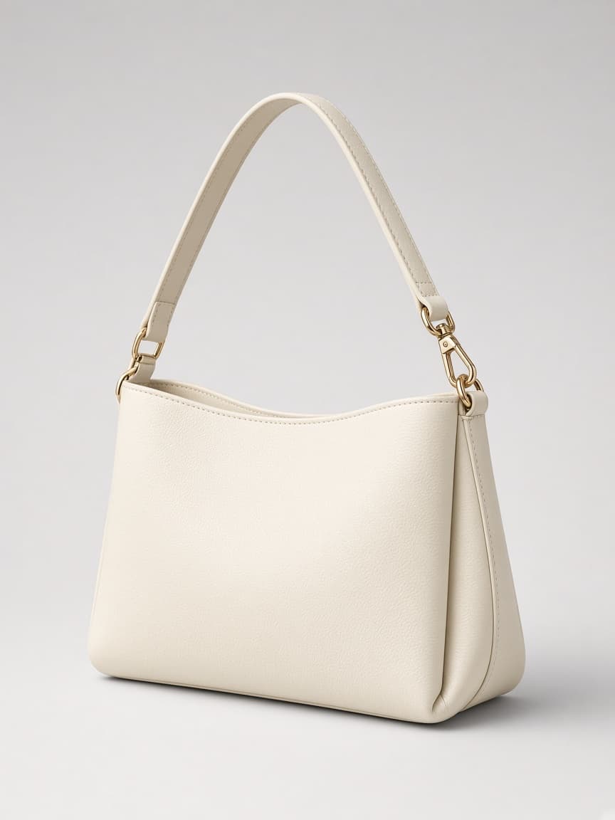 Romeah Roma ivory mini bag in clean product photography